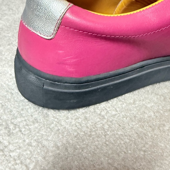 Undandy Men’s Custom Color block pink silver leather sneakers sz 11 - Picture 13 of 14